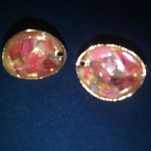 ** SALE** Vintage opaque clip on earrings